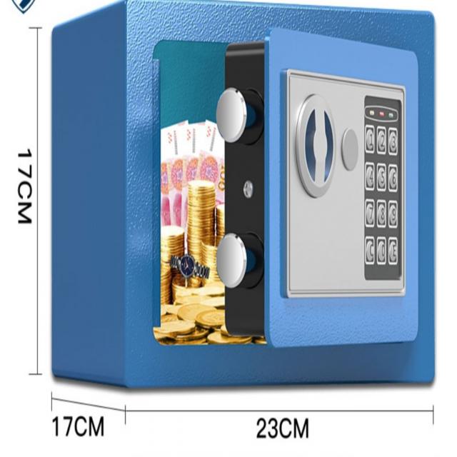 가정용 소형 미니 동전 식 안전 금고 주화 사무기기, 스카이 블루(코인 불입)