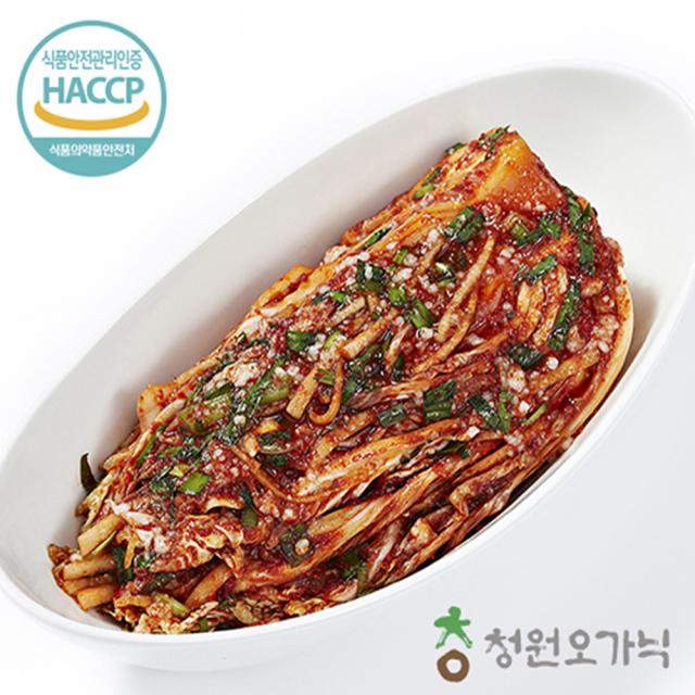 [청원오가닉] 청원 포기김치 국산 HACCP 인증 시원하고 깊은맛, 5kg, 1개