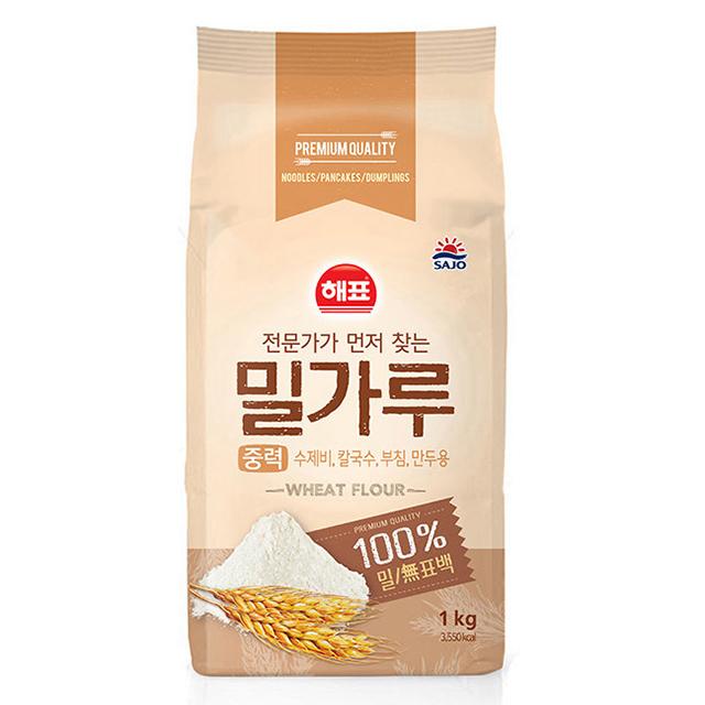 해표 중력분 밀가루, 1kg, 7개