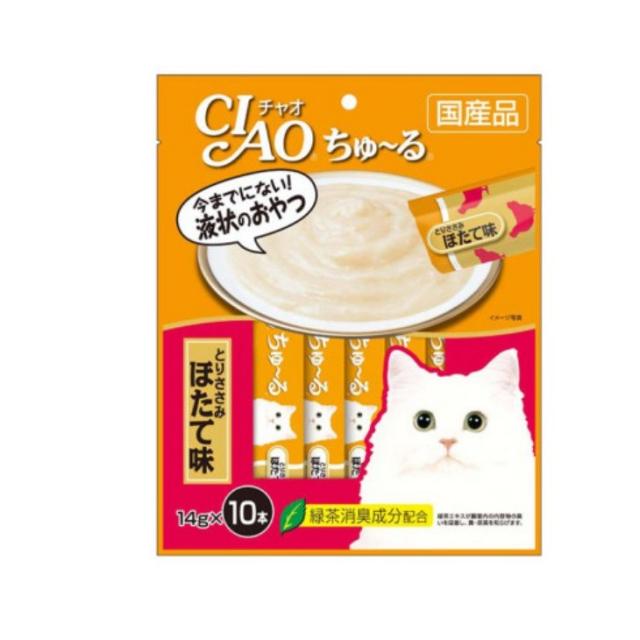 이나바 챠오츄르 100P 대용량 고양이간식 100개 2종 골라담기, 닭가슴살+조갯살 SC126 100p