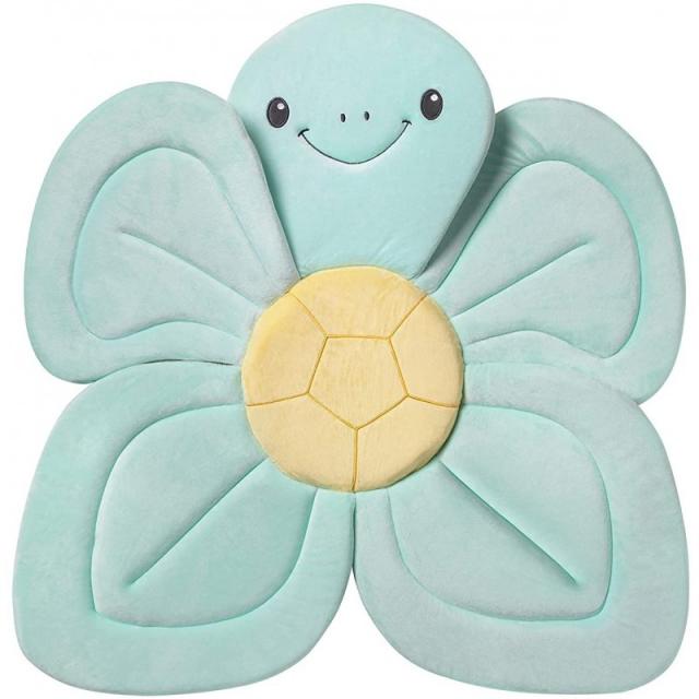 Nuby Turtle Baby Bath Cushion for Bathtub or Sink Soft and Easy to Dry Fabric 0-6 Months Turquoise : Baby