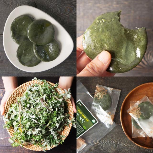 유기방아 무농약 국산 쑥개떡 건강한 아이들 간식 식사대용 향긋한 쑥개떡 개별포장 400g