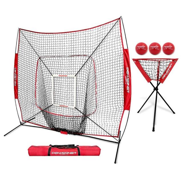 PowerNet 야구 소프트볼 피칭 스트라이크 존 볼캐디 연습네트 7x7