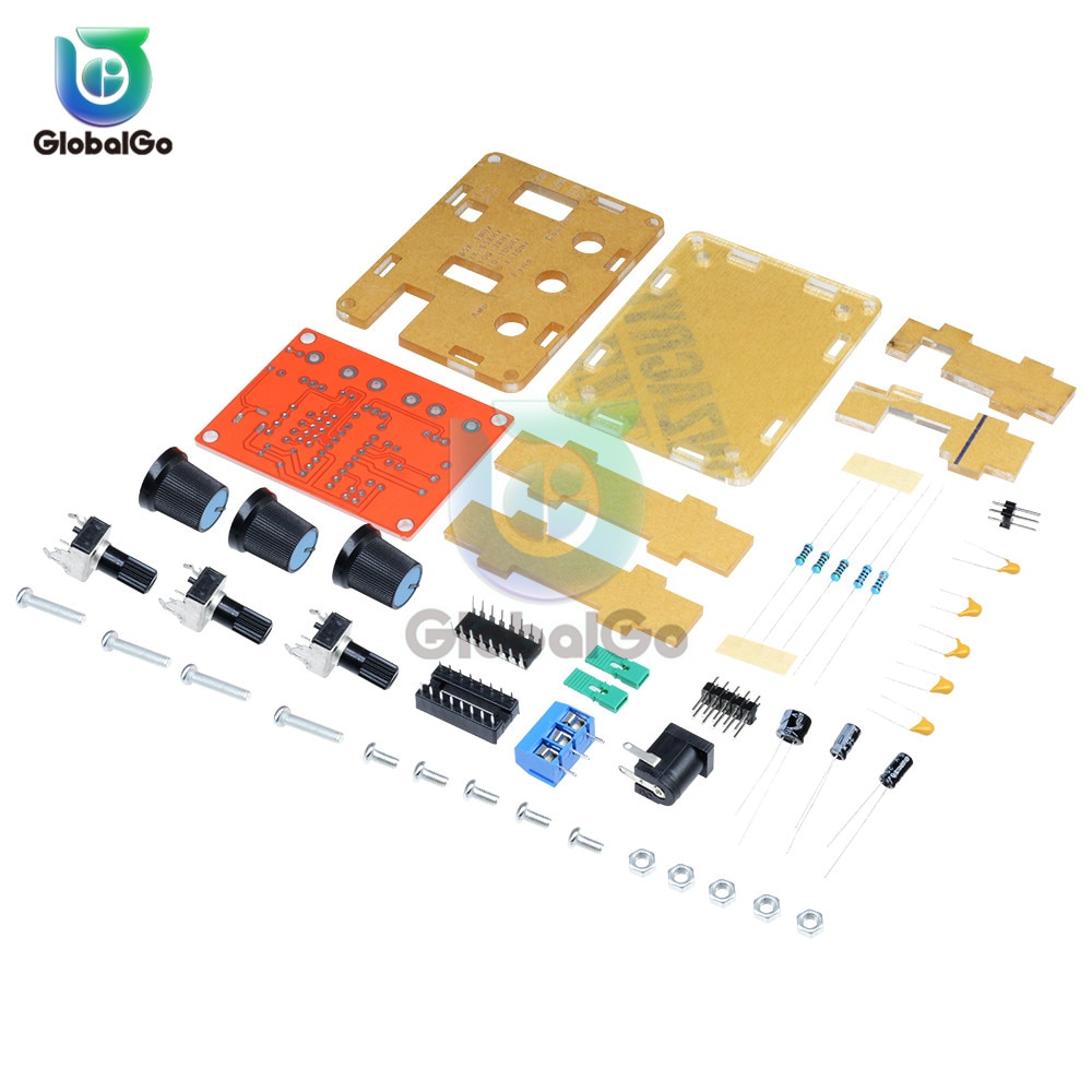 1 set xr2206 신호 발생기 사인파/삼각형/사각 출력 1 hz 1 mhz 가변 주파수 진폭 신호 발생기 diy 키트, 1개
