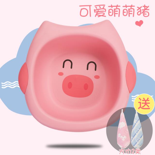 세숫대야 임산부 산모 산후 전용 세면대 접이식 작은대야 pp여자 대야 여학생 여성 하반신, T04-예쁜핑크 귀요미 돼지가 배달한 스퀘어 2개, 기본
