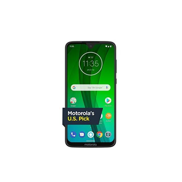 Moto G7 with Alexa Hands Free Unlocked 64 GB Ceramic Black US Warranty Verizon AT T TMobile Sprint, One Size