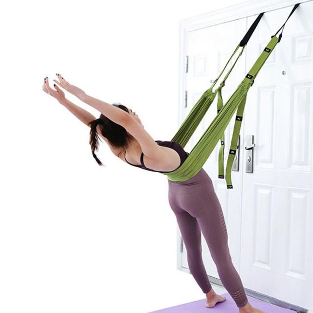 스키니어 홈트레이닝 요가 스트레치 밴드 요가용품 공중요가 유아스트레칭 요가벨트 스트랩 로프, 핑크