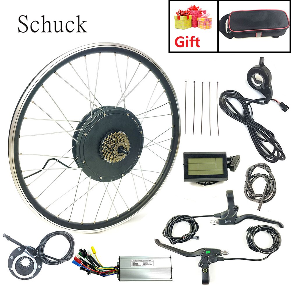 Schuck 전기 자전거 변환 키트 lcd3 디스플레이와 48v1000w 뒷 바퀴 전기 자전거 강력한 모터 스포크 및 림, 1개, 27.5inch LCD Sets