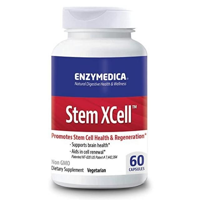 Enzymedica Stem XCell 뇌 및 세포 건강을위한 효소 및 항산화 지원 60 캡슐