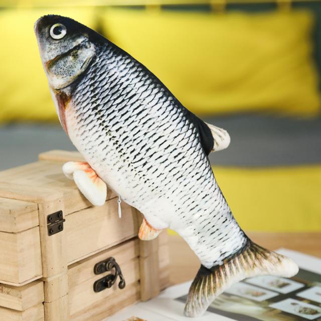 틱톡 같은스타일 완구 애완동물 펫 고양이 인조 움직이는 물고기 흔들거리다 뒤치다꺼리함 신기, 붕어