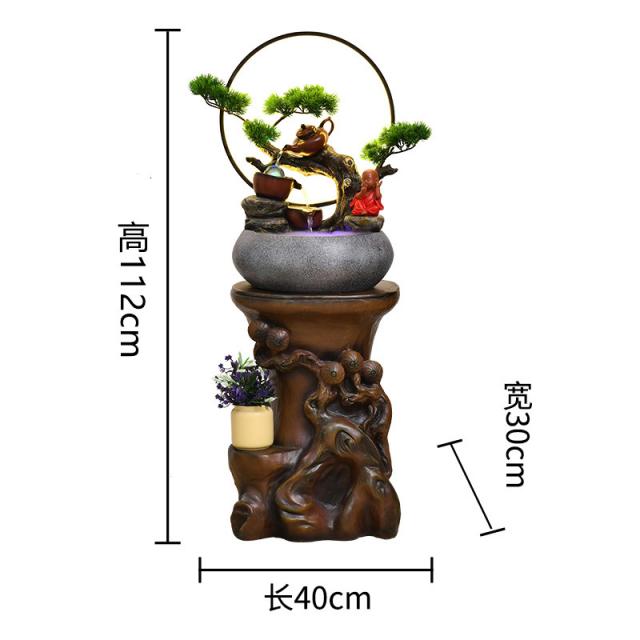 진열 장식품 신 중국식 현관 공예품 실내 소형 흐르는물 경로로 돈을 벌다 수반 순환 수경 거실인테리어 4788885829, 8110 미니 사이즈 _007