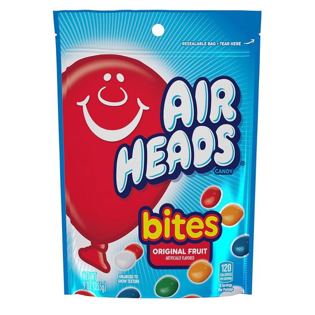 Airheads Bites Stand Up Bag Fruit 오리지널과일맛 바이츠 캔디 255g 12팩 입덧 오트밀 페인트 눈깔 금연 임산부간식 사탕 1set