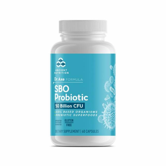 프로바이오틱스&프리바이오틱스 Sbo Probiotic Supplement Dr. Ax Formula 토양 기반 유기체 및 프리 바이오 틱스 소화 면역 지원 1 회 제공량 당 50 십억 Cfu 60 캡슐 1개