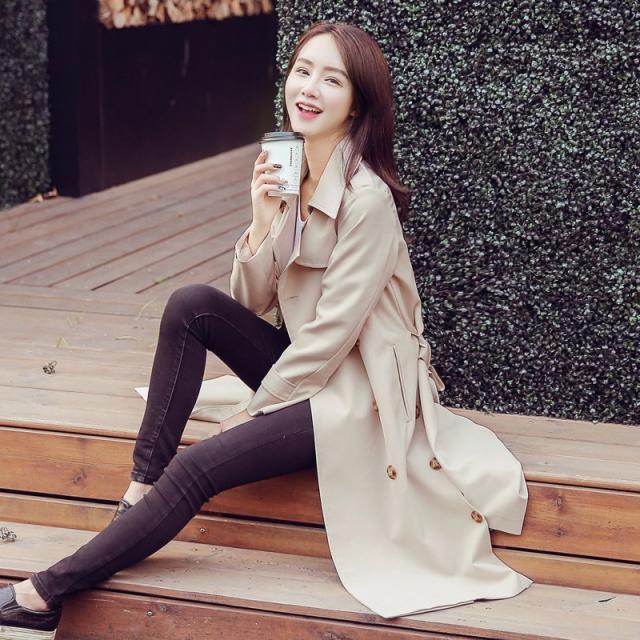 도깨비몰 여성 트렌치코트 세려된 슬림라인 프렌치스타일 코트
