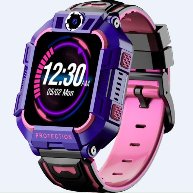 4G 네트워크 A63 아이 스마트 워치 HD SOS 비디오 통화 아이 SmartWatch 일기 예보 스포츠 디지털 SmartWatch, [4] 보라색