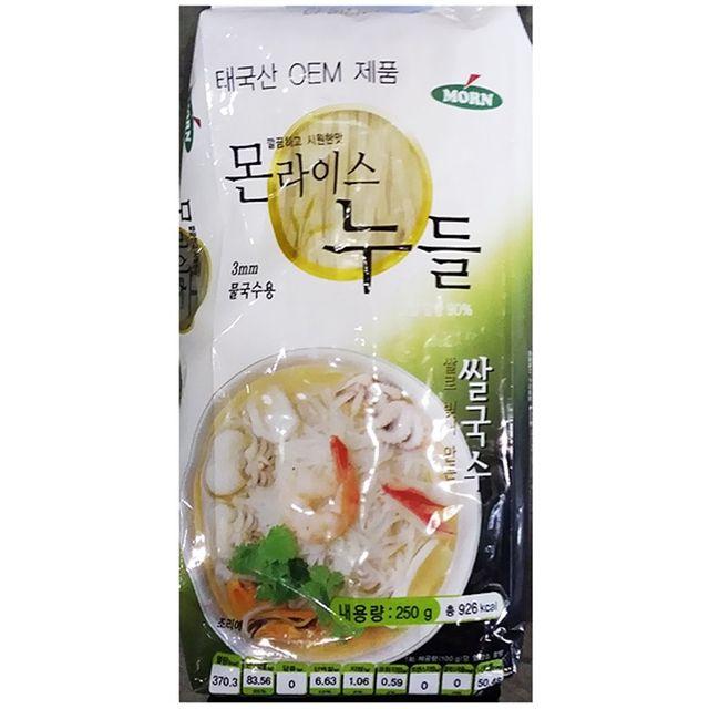[로고스몰]W3BB82F 쌀국수 3mm 몬 250g X6개 쌀국수면 업체 납품용 국수 상품설명 필수확인, 본상품선택