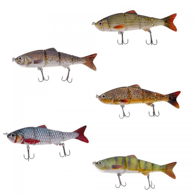 JC 5pcs 멀티 조인트 낚시 미끼 4 세그먼트 인공 Swimbait 16.8g 미끼