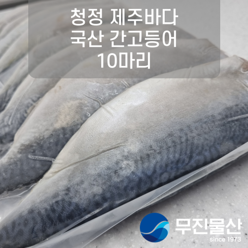 [무진물산] 고등어구이 제주 앞바다 참고등어로 만든 맛있는 간고등어 10마리 (원물 3.2kg 내외) 생선구이 자반 고갈비, 10마리