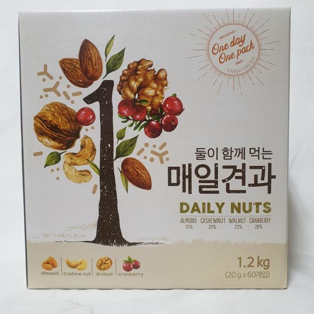 매일견과 둘이 함께 먹는 20g x 60개입