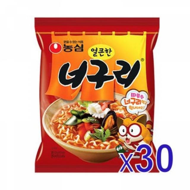 할인존 A83dW7446u 농심 얼큰한 너구리 120g (30개입) 농심 농심라면 라면 봉지면 멀티팩 봉지라면 멀티라면, 본상품 선택