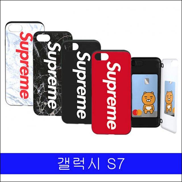 갤럭시 S7 supreme 투카드 G930 케이스 범퍼케이스 핸드폰액세서리 vfqk, 상세페이지참조(올블랙), 1개