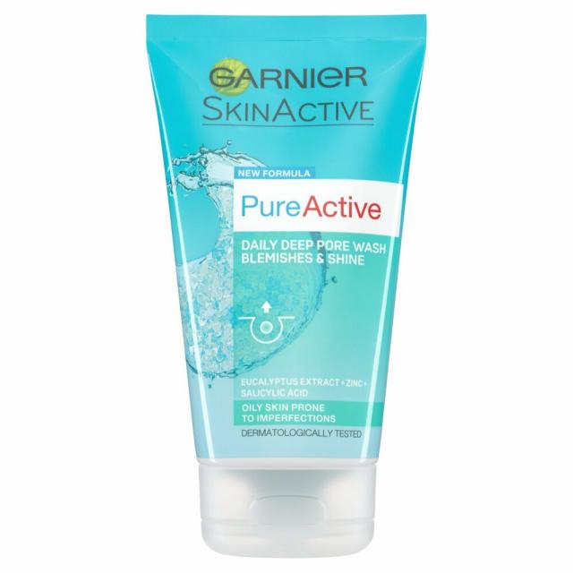 (영국직배) Garnier 가르니에 유칼립투스 딥클린 페이스워시 150ml 4팩 Pure Active Anti Blemish Deep Pore Face Wash