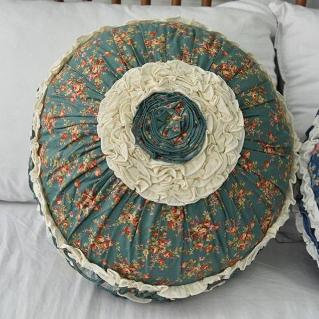 겨울맞이쿠션 봄매트 퍼픈스 원쿠션 폭신폭신쿠션, 그린