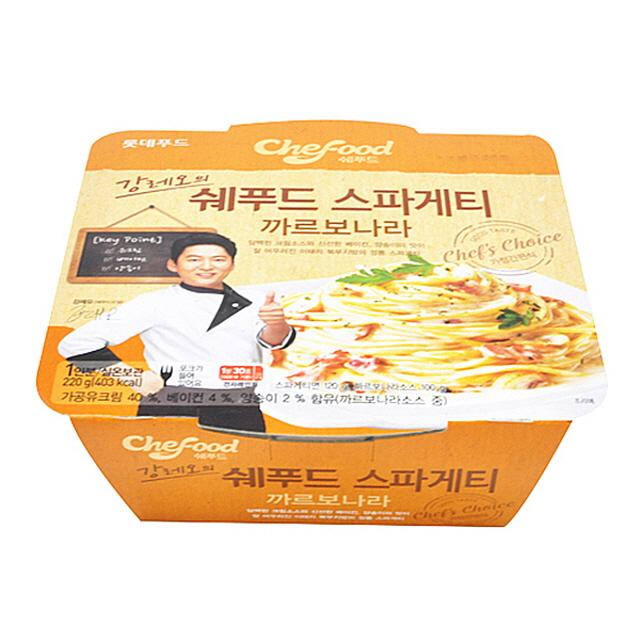 롯데푸드 스파게티 까르보나라 220g X 12EA_1BOX 파/스파게티면/스파게티소스/파면/오뚜기스파게티, 단일 수량