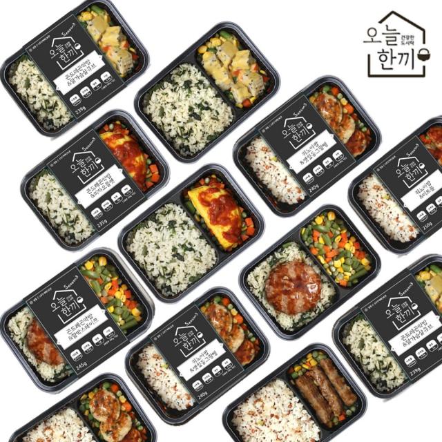 오늘한끼 시즌3 도시락 12팩 냉동 간편조리 건강 식단조절 저칼로리 저염식 다이어트 당뇨식 혼밥 야식 간식 식사대용 간편식 상세페이지 참조