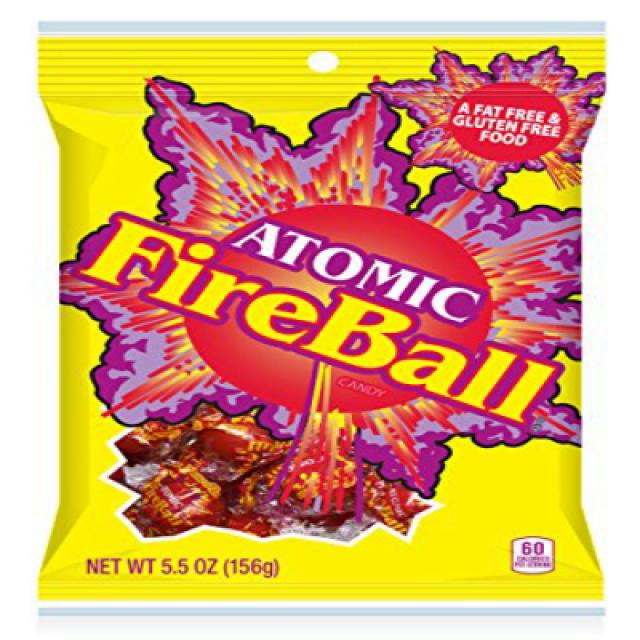 Atomic Fireball Hard Candy Cinnamon Flavor 5.5 Ounces 원자력 불 덩어리 하드 캔디 계피 맛 155.9g, 1