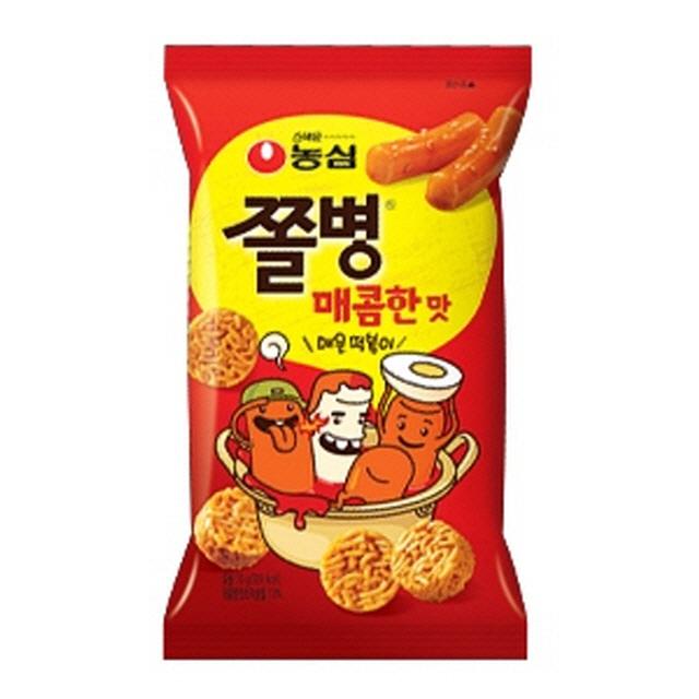 농심 쫄병스낵 매콤한맛 90g 30개 수입과자/대용량과자/간식/인간사료/봉지과자/과자세트/초코과자/쌀과자/사무실간식/새우깡, 단일 수량, 단일 구성품