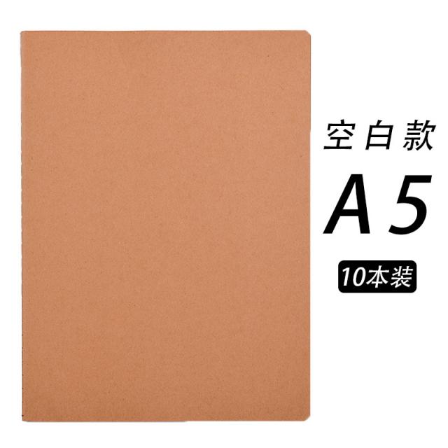 크라프트노트 A4 자 메모장 심플 단아한 B5 그릴 본 대학생 튜바이다 가로놓이다 횡선 소프트 스티치 3873293862, 소 카드 공백 타입 a5 *10