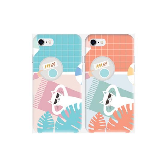 아이폰7 상팔자고양이 슬림 하드케이스 액세서리 빈티지 보호필름, 상세페이지참조(01_1)