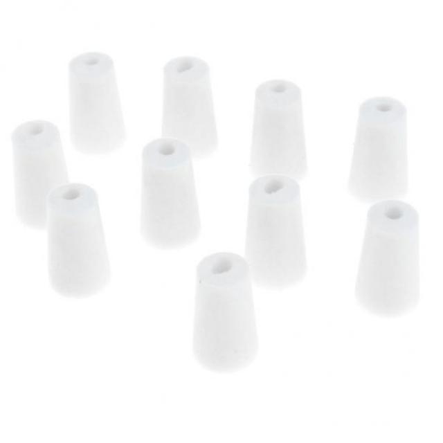 플라스크 테스트 튜브 17-22mm 용 2-3pack 10pcs 고무 마개 실험실 테이퍼 플러그, 2개, 설명한대로, 하얀색