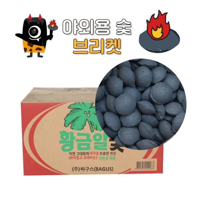 숯깨비 바베큐숯 캠핑 점화탄 조개탄 [브리켓 8kg]