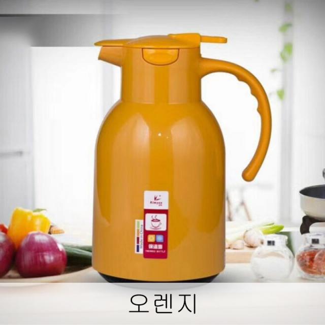 뉴타임즈16 새로운 가정용 야외여행 대용량 손잡이 1.5l 보온보온병 유리의 속병 XT11 A25, 오렌지