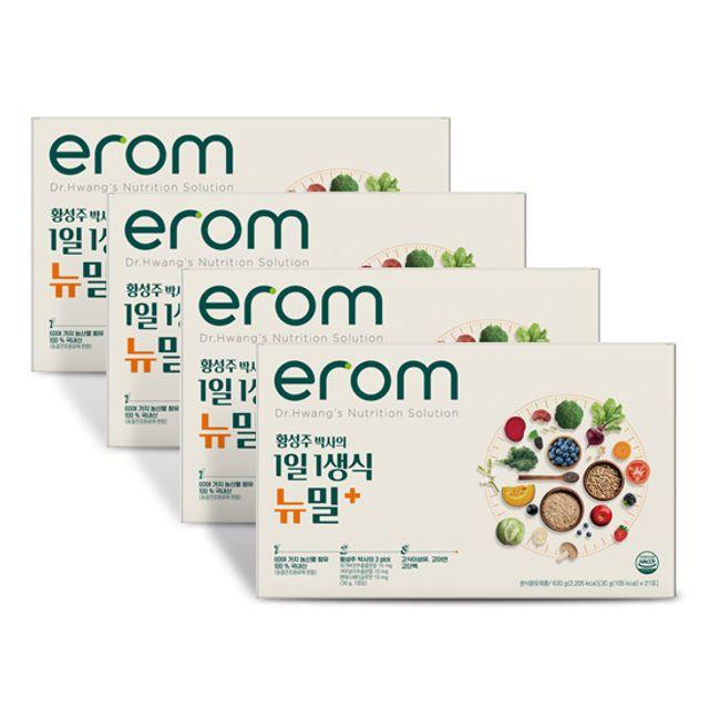 이롬 황성주 박사의 1일 1생식 뉴밀+ 4박스/12주분, 상세 설명 참조, 단일옵션