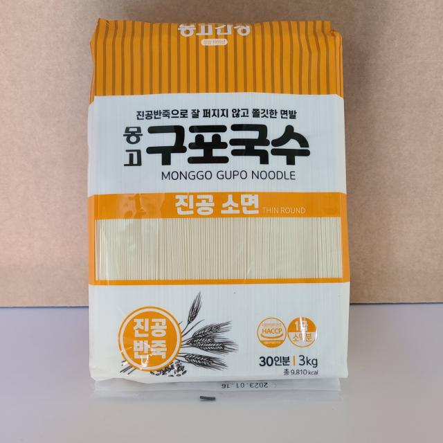 몽고식품 구포국수 진공소면 1box (3kgX6), 18kg, 1box