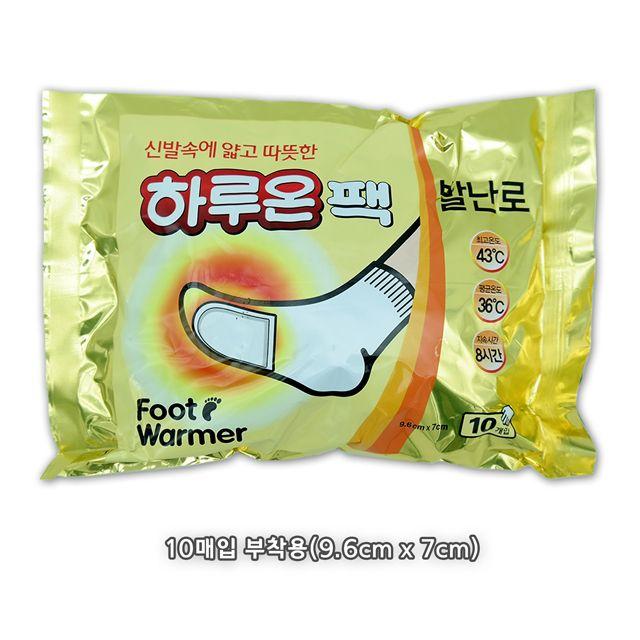 HKC71044 신발속 하루온팩 발난로 1족분(2개)x10개입 7cmx9.6cm