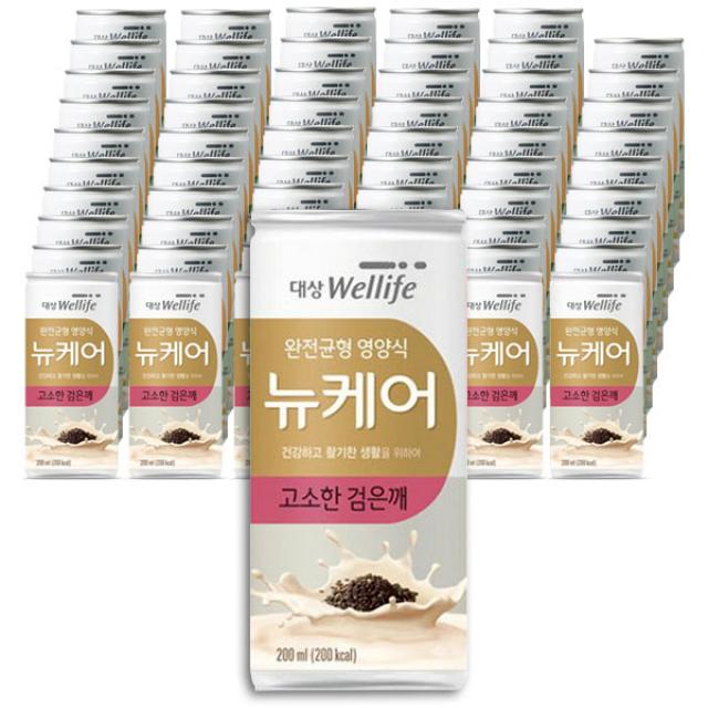 대상웰라이프 뉴케어 고소한 검은깨맛 완전균형 영양식, 60캔, 200ml