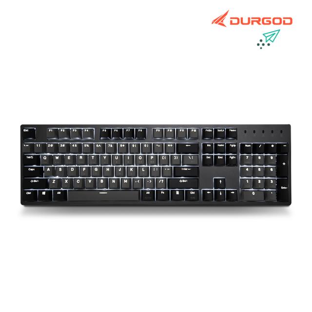 DURGOD 토러스 K310 LED 풀배열 투톤 한영 기계식 키보드 저소음적축, 단품, 단품