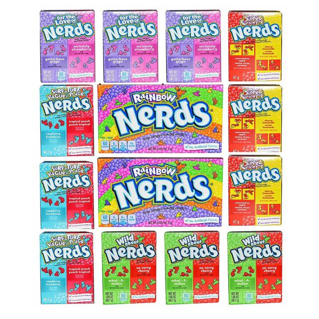 Nerds 너즈 Variety Bundle 5 Different Flavors 사랑방캔디 너즈캔디 5플레이버 14개입, 1세트, .g