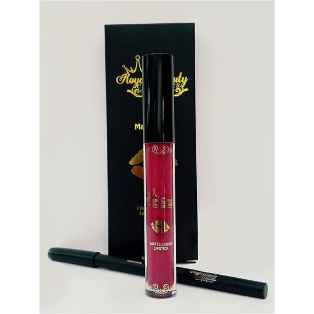 Royal Beauty Cosmetics Los Angeles LA 롱 착용 매트 립 키트 핑크 베리 L.A. Long Wearing Matte Lip Kit Pink Berry, 단일상품, 단일상품