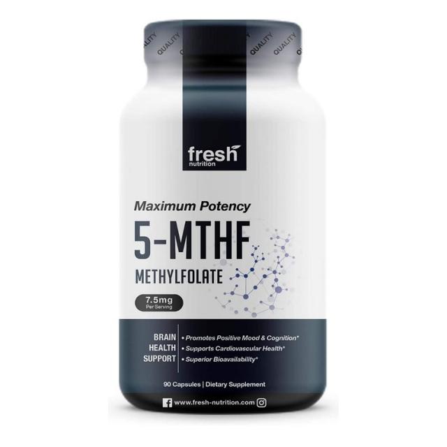 Fresh Nutrition 프레쉬뉴트리션 3세대 활성형엽산 B9 7.5mg 90캡슐(병당 약3개월) 임신준비영양제, 1mg, 1병