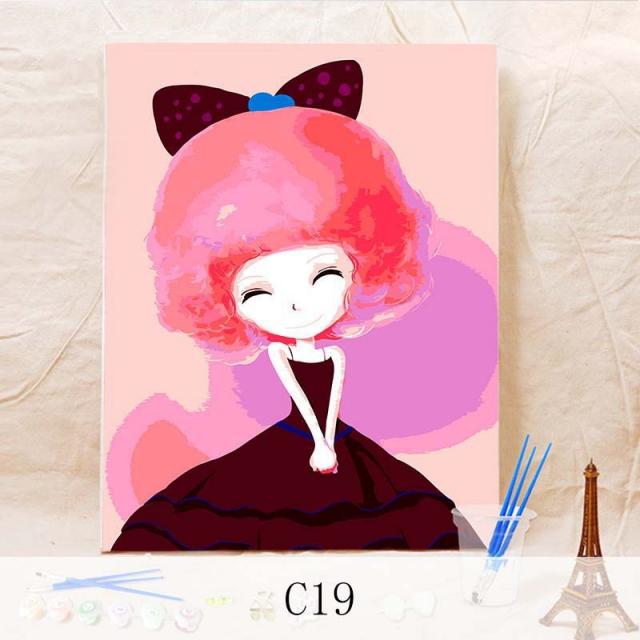 뉴타임즈20 diy 디지털유화 수자채색화 주문자유화 침실거실 장식화 D5E14A10-2, C19 40CM*50CM