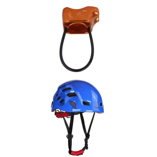 Zld 스포츠 라펠 링 동굴 나무 수목 보호 헬멧 조정 가능한 야외 내림차순 탐험 헬멧 Atc Belay Rappel 장치