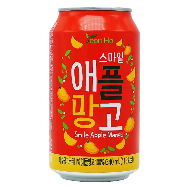 연호음료 연호 스마일 애플망고 340ml 뚱캔 24개입, 24개