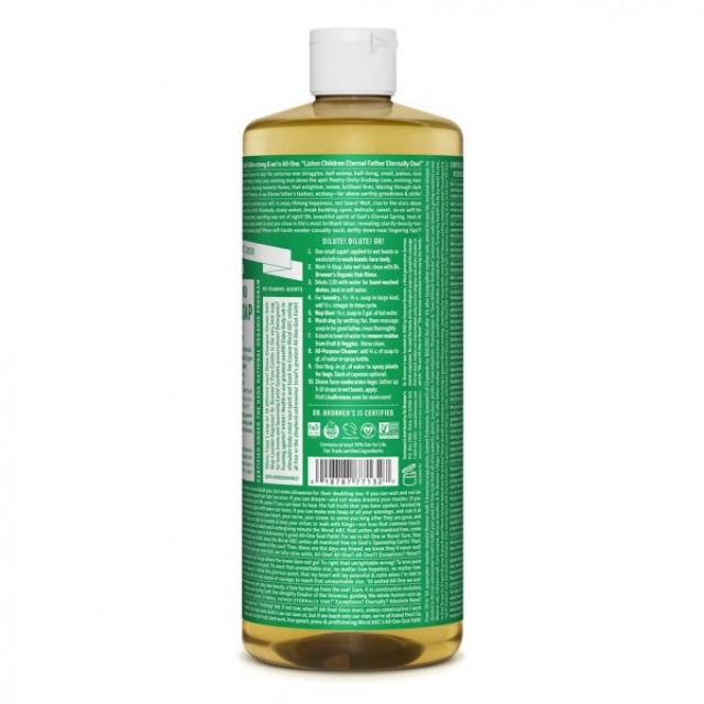 Dr. Bronner 's-순수성 액체 액상 비누 (알몬드 32 온스)-유기농 오일로 만든 18-in-1 용도 : 얼굴 바디 헤어 세탁