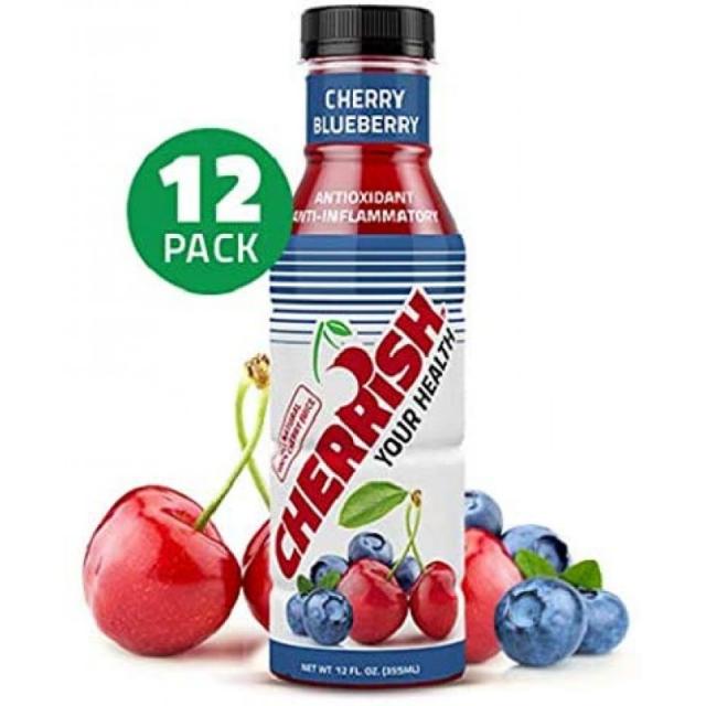 아마존 베스트 CHERRISH 타르트 체리 주스 블루 베리 내추럴 맛-12oz-12 팩 케이스-극도의 수화 개선 된, 1