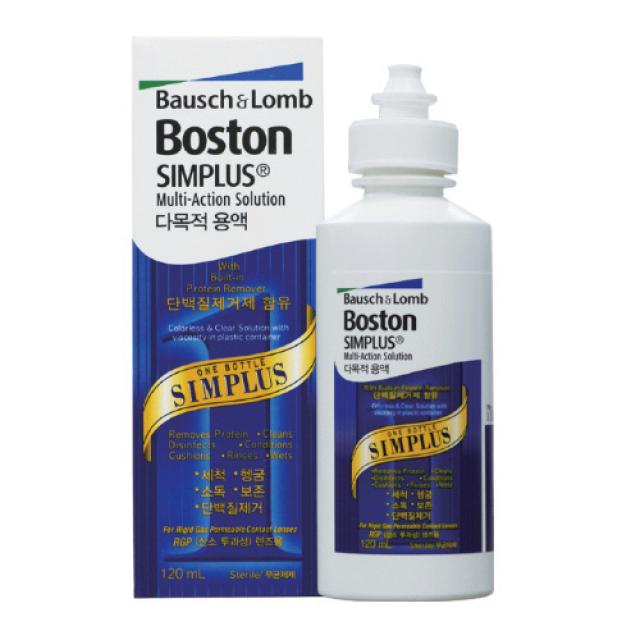 바슈롬 보스톤 심플러스120mlX2개 RGP드림렌즈 관리용액 4개구매시 심플러스 30ml 샘플 증정, 2개, 120ml